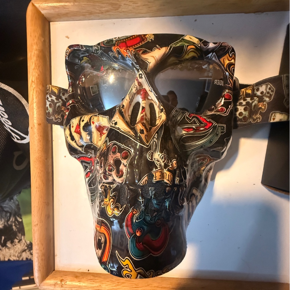 Motorcycle Goggles Motocross Skull Casino Face Ski Mask Airsoft Halloween Toys